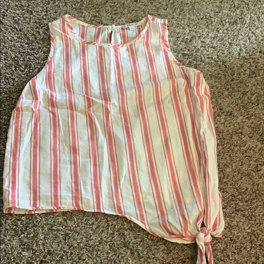 Side tie tank top